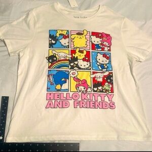 White Hello Kitty and friends T-shirt NWT